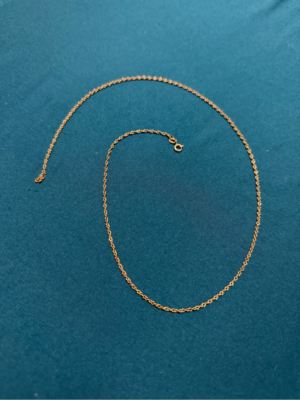 Solid 10k Yellow Gold 16" Choker Necklace Classic Solid Gold ITALY Chain